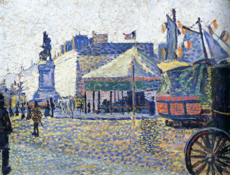 Paul Signac place clichy France oil painting art